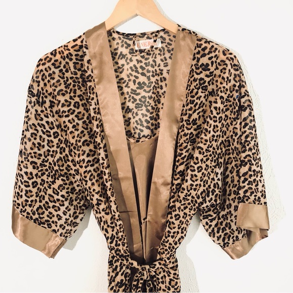 Energy > Leopard Print Kimono Robe and Slip Dress Matching Set > M - Picture 13 of 13